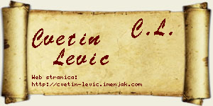 Cvetin Lević vizit kartica